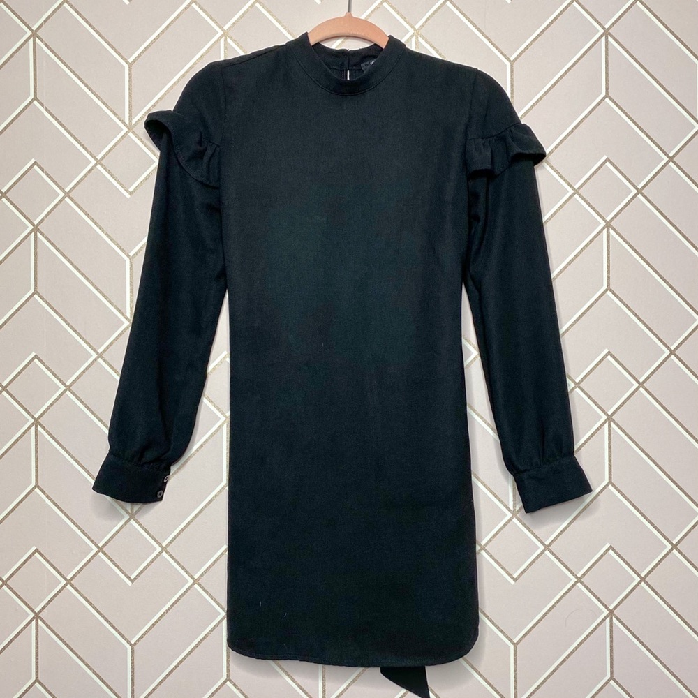 Forever 21 Black Ruffle Dress Small